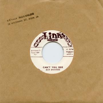 Can't You See - Ken Boothe (7 Inch) on Links Records / Dub Store 